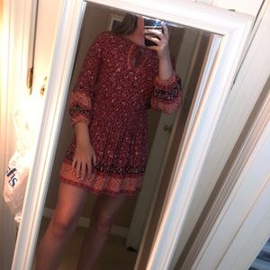 American Eagle long sleeve red dress